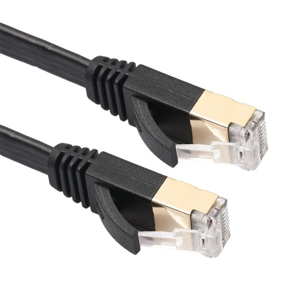 High Standard CAT7 Flat Ethernet Network Cable RJ45 600MHz Patch Lan Ethernet Cables for PC Laptop - 1M 4