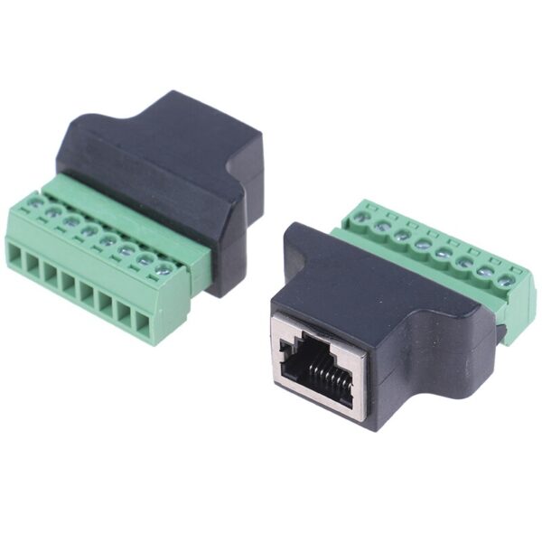 1 Pcs RJ45 To Screw Terminal Adaptor RJ45 Female To 8 Pin Connector RJ45 Splitter For CCTV DVR CCTV Accessories 6