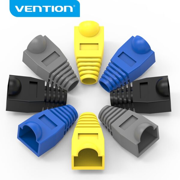 Vention RJ45 Connector RJ45 Strain Relief Boots Cat6 A Cat6 RJ45 Ethernet Connector Boots Plug Cover 50PCS RJ45 Boots Cap Cover 1