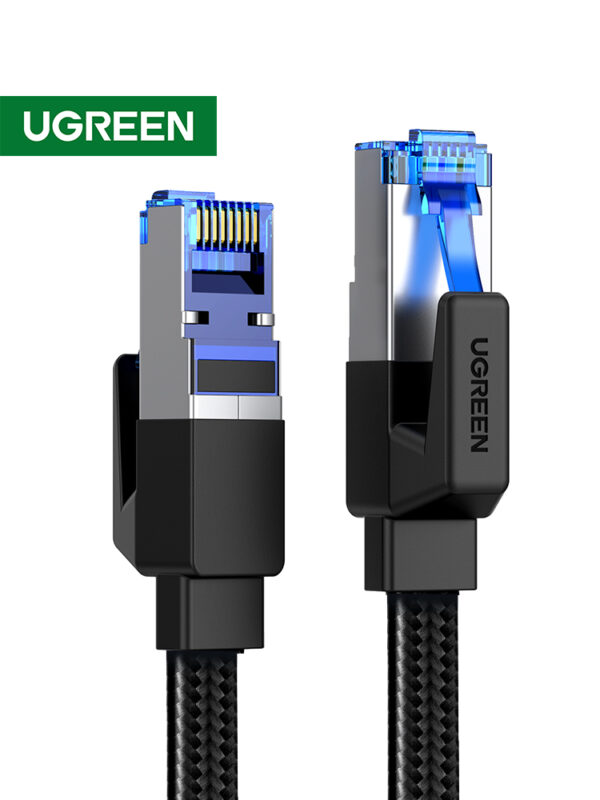 UGREEN Ethernet Cable CAT8 40Gbps Cotton Braided CAT7 Network Lan Cord for Modem Laptops PS 4 Router 10m 20m RJ45 Cable Ethernet 1