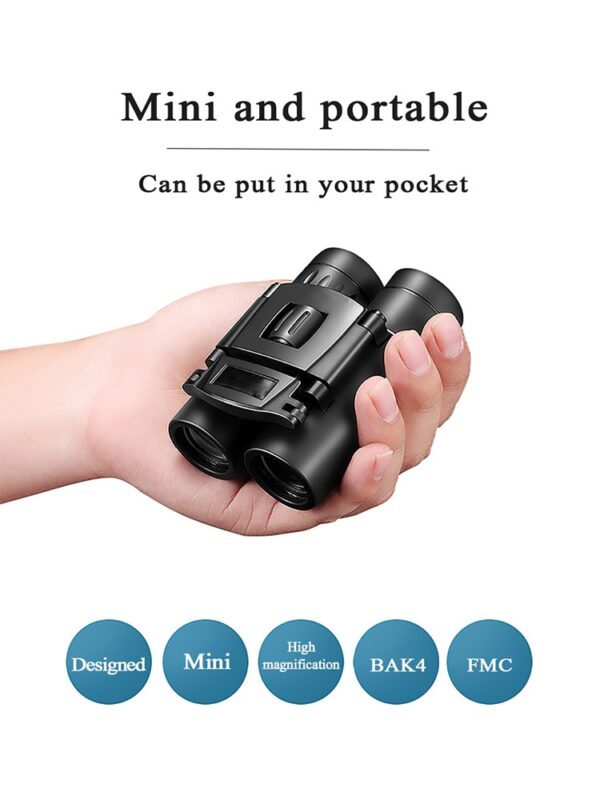 Mini Portable Zoom HD 50000M Telescope Binoculars Powerful 200x25 Folding Long Range Low Light Night Vision Professional 4