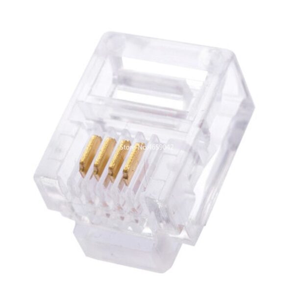 10Pcs RJ11 RJ45  6P2C 6P4C 6P6C 8P8C Telephone Internet Modular Plug Jack Network Connector 3