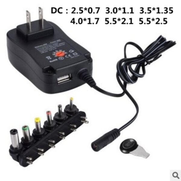 3V 4.5V 5V 6V 7.5V 9V 12V 2A 2.5A AC/DC Adapter Adjustable Power Supply Universal Adaptor Charger for LED Light Bulb Strip CCTV 3