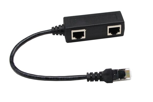 ERE RJ45 1 Male to 2 Female Socket Port LAN Ethernet Network Splitter Y Cable Suitable for Cat5,Cat5e,Cat6,Cat7 3