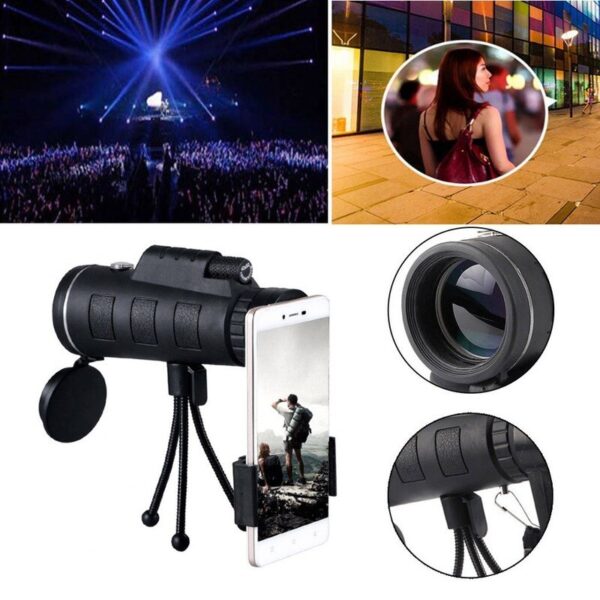 High Power HD 40X60 Zoom Monocular Telescope Tourism Bird Watch Binoculars With Tripod Spotting Scope telescopio For Hunting#3 6