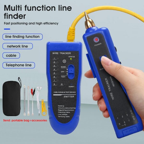 Free shipping RJ11 RJ45 Cat5 Cat6 Telephone Wire Tracker Tracer Ethernet LAN Network Cable Tester Detector Line Finder 1