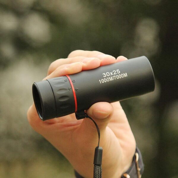 30*25 Optical Zoom Field Glasses Telescopes Clear View Red Film Hunting HD Binoculars Adjustable Focal Length or 7X Monocular 3