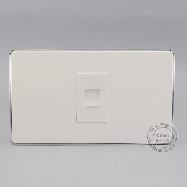 120MM Wall Face Plate Gigabit Single Port CAT6 RJ45 Network Ethernet LAN Socket Outlet Panel Faceplate 4