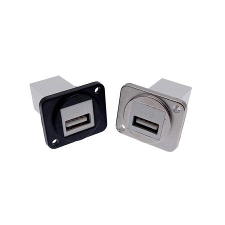 Simple USB socket panel mounting interface around installing the self-locking bayonet connection LED aviation socket 1