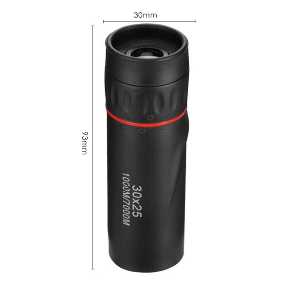 30*25 Optical Zoom Field Glasses Telescopes Clear View Red Film Hunting HD Binoculars Adjustable Focal Length or 7X Monocular 6
