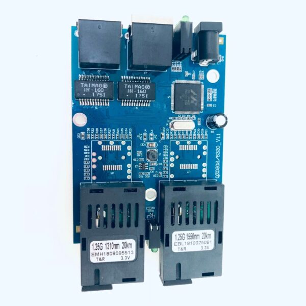 10/100/1000M Gigabit Ethernet switch Ethernet Fiber Optical Media Converter Single Mode 2 RJ45 UTP and 2 SC fiber Port Board PCB 5