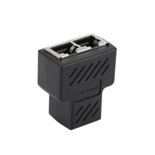 1 To 2 Ways Network Connector Network Cable Female Distributor Ethernet Network RJ45 Splitter Extender Plug Adapter C For Laptop 4