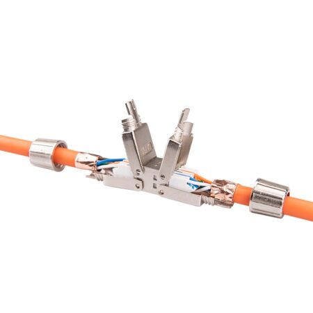 Linkwylan Cat6A Cat7 Cable Extender Junction Adapter Connection Box RJ45 Lan Cable Extension Connector Full Shielded Toolless 1