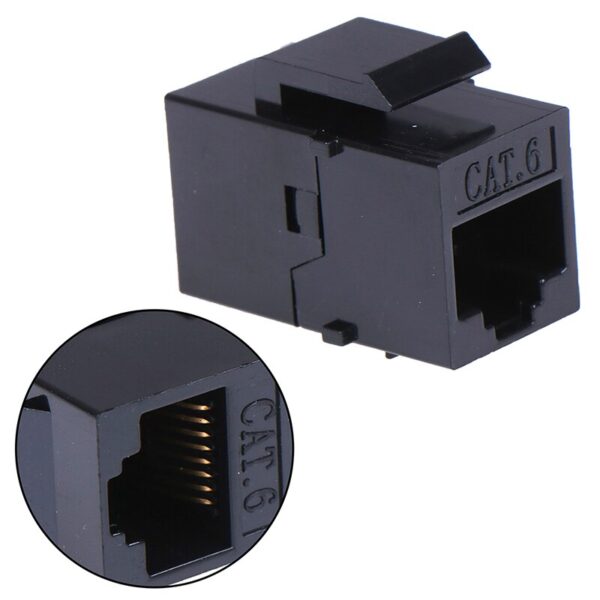 1 pcs Hot sale RJ45 Female to UTP Cat5e CAT6 keystone jack inline coupler connector adapter 2