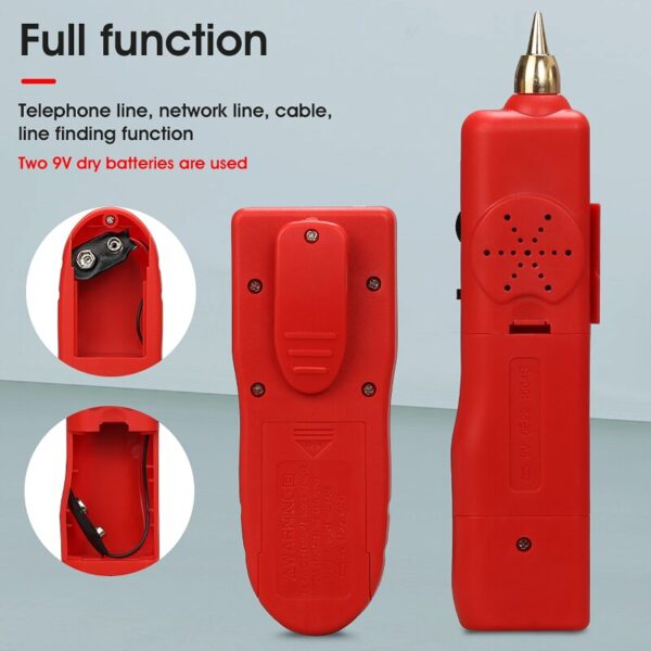 RJ11 RJ45 Cat5 Cat6 Telephone Wire Tracker Tracer Toner Ethernet LAN Network Cable Tester Detector Line Finder 5