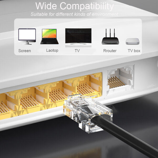 SAMZHE Cat6 RJ45 Modular Plug 8P8C Connector for Ethernet Cable,Gold Plated 1Gbps CAT 6 Gigabit Bulk Ethernet Crimp Connectors 6