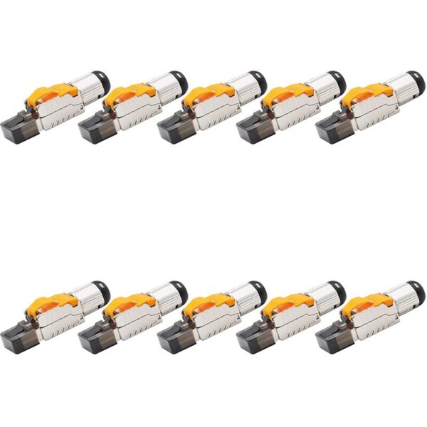 Tool-Free Shielded RJ45 Cat 8 Termination Plug Cat8 Plug / Cat8 Connector Modular for 22/23/24AWG Cable 40GB Network 1