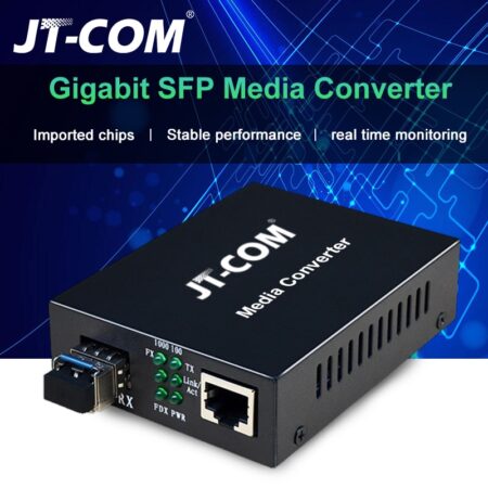 1Gb SFP Fiber to RJ45 Fiber Optic Media Converter 1000Mbps SFP Fiber Switch with SFP Module Compatible Cisco/Mikrotik/Huawei 1