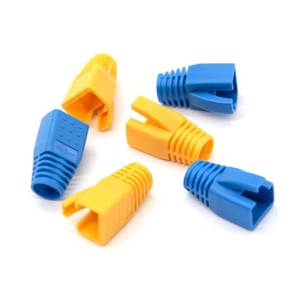 RJ45 Caps Protective Case Cat6a Cat7 RJ45 Sheath Network Ethernet Cable Connectors Cat7 Color TPU Protective Sleeve Bush 1