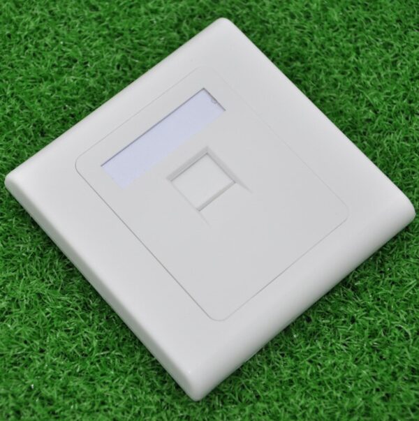 86x86mm Single Port 1port Face Plate / Wall Plate - Wall mount for installation with RJ45 & RJ11 Keystone Jacks 5