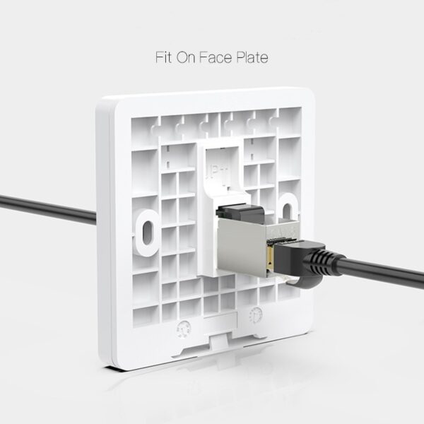 RJ45 Cat5e Inline Coupler Female Keystone Adapter Network STP FTP Cable Extension Connector For Blank Patch Panel Face Plate 4