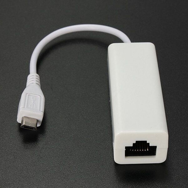 Micro USB 2.0 5P to RJ45 Networks Lan Ethernet Cable Converter Adapter for Tablet PC C66 4