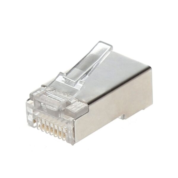 50/100Pcs CAT5 RJ45 8-Pin Shielded Modular Plug Ethernet Network Cable Connector  Drop ship 6