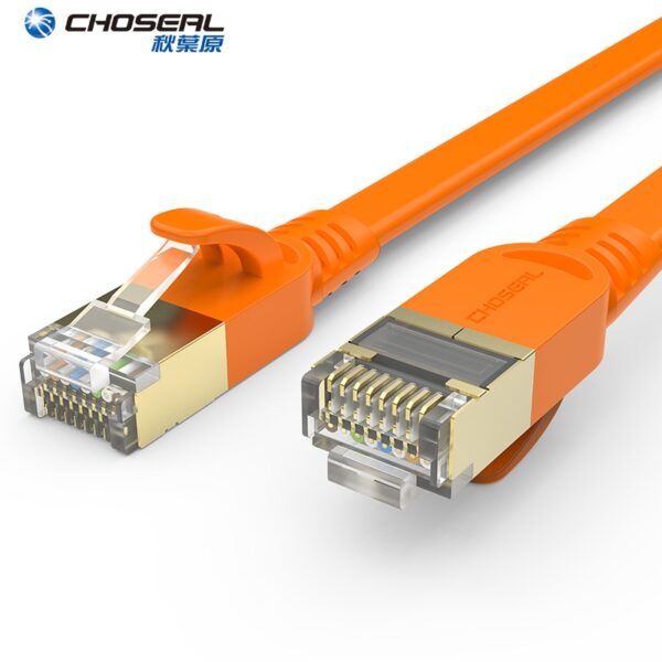 CHOSEAL RJ45 Cable Flat Cat7 Ethernet Network Cat7 Lan Cable RJ 45 Ethernet Patch Cord Cable for Computer Router 1