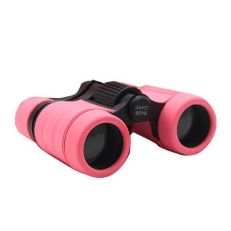 Focal Adjustable Children Binoculars Telescope Binoculars Toy Game Props Birthday Present for Entertaining Bird Watching (Pink) 1