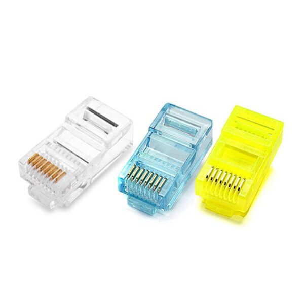 10pcs Colorful RJ45 Modular Plug Network Cable LAN Connector Plug End 8P8C CAT5 CAT5E Random Color 2