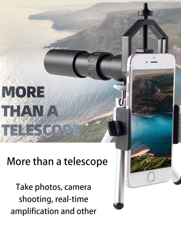 10-300X Zoom Professional Monocular Telescope HD 4K Powerful Binoculars Long Range High Quality BAK4-Prisms Portable for Camping 6