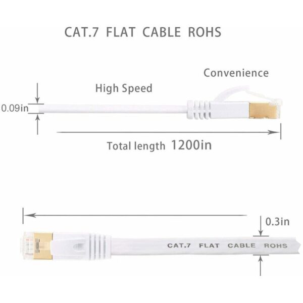 Ethernet Cable RJ45 Cat7 Lan Cable STP RJ 45 30cm/50cm Flat Network Cable Patch PC Computer Modem Router TV Box 2