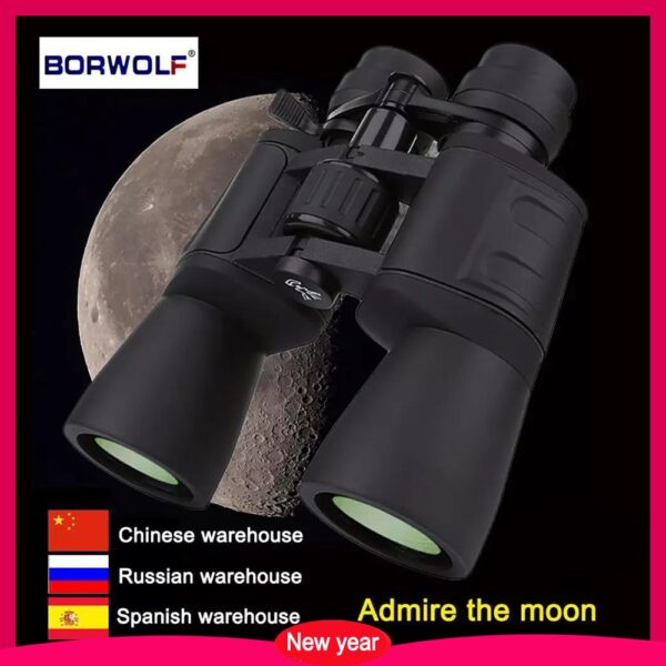 Borwolf 10-180X90 High Magnification HD Professional Zoom Powerful Binoculars Light Night Vision for HuntingTelescope Monocular 1