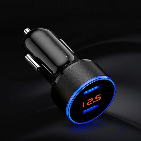 3.1A Dual USB Port LED Display Qucik Car Auto Mobile Phone Quick Port USB Fast Charger Adapter Fast Charge LED Car Power Adapter 1