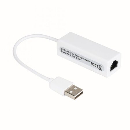 1pcs White USB Ethernet Adapter USB 2.0 Network Card To RJ45 Lan For Win7/Win8/Win10 Laptop Ethernet USB 2.0 To RJ45 Hub Adapter 1