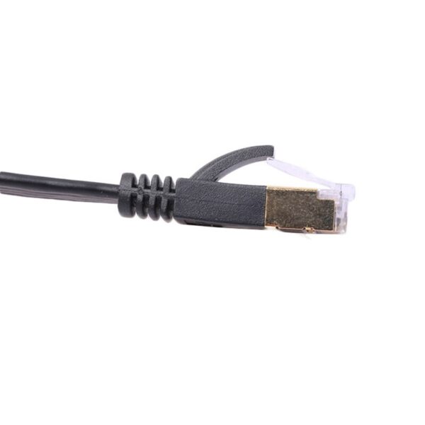 High Standard CAT7 Flat Ethernet Network Cable RJ45 600MHz Patch Lan Ethernet Cables for PC Laptop - 1M 5