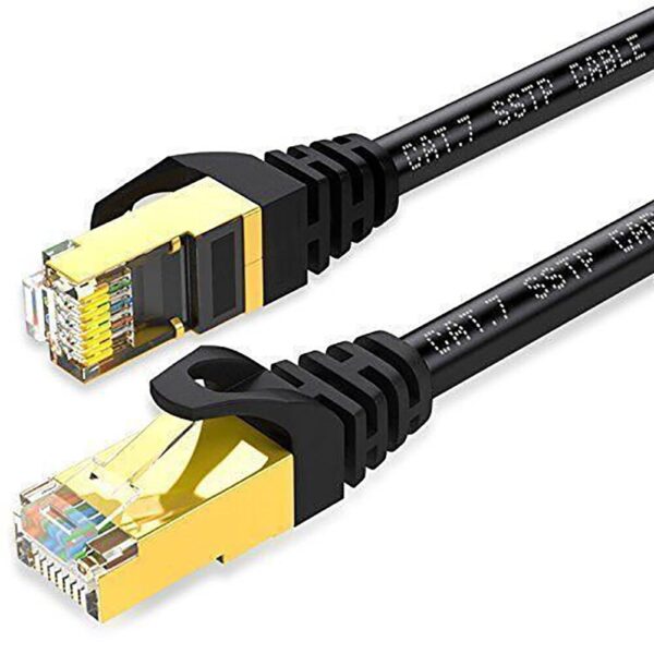 Durable Cat 7 U/FTP Gold Plated Shielded 10Gbps Ethernet RJ45 Network Patch Cable Cord 8 Wires Stranded Copper with Shielding 4