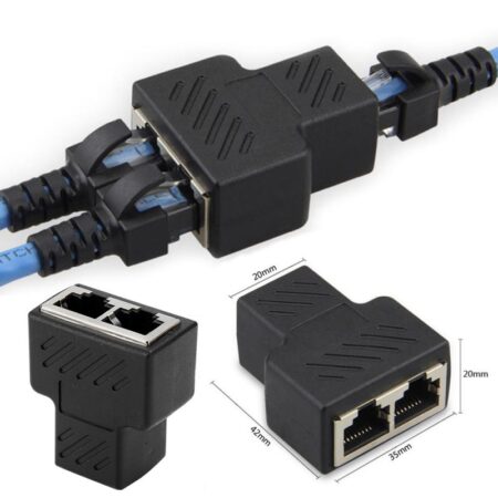 1 To 2 LAN Ethernet Network RJ45 Adapters Splitter Extender Plug Adapters Connectors For Tablet Pc Laptop Accessories TXTB1 1