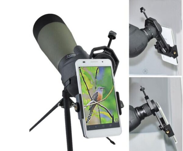 Universal Adapter Mount Binocular Monocular Telescope Phone Support Eyepiece D: 25-48mm for Telescope Spotting Scope 4