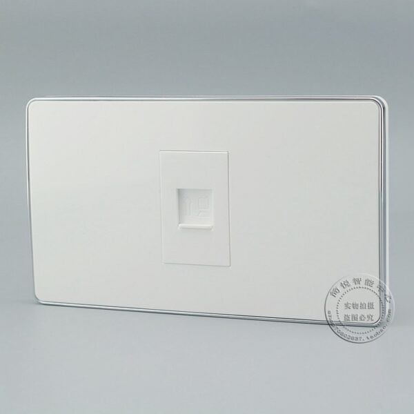 120MM Wall Face Plate Gigabit Single Port CAT6 RJ45 Network Ethernet LAN Socket Outlet Panel Faceplate 3