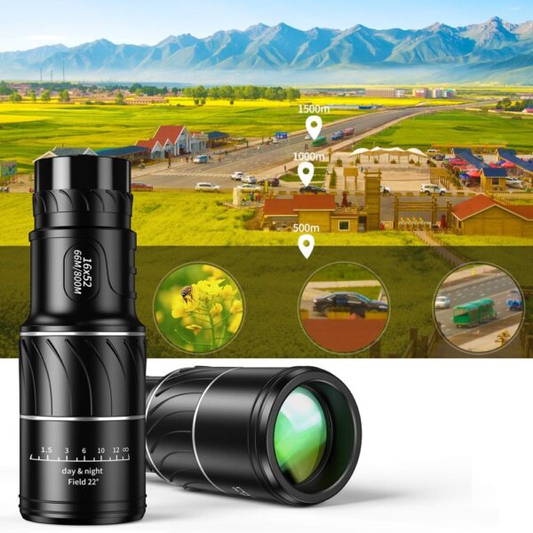 APEXEL HD 16X52 Dual Focus monocular 10x telescope lens 66/800m monocular for Outdoor bird watching Camping Travel Sportshiking 4