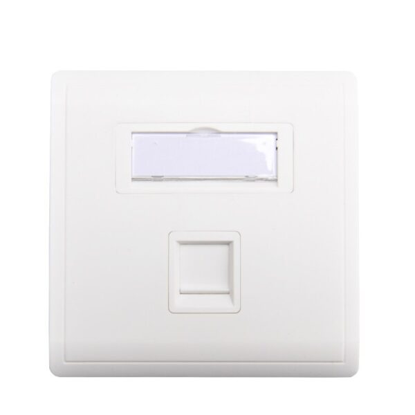 86x86mm Single Port 1port Face Plate / Wall Plate - Wall mount for installation with RJ45 & RJ11 Keystone Jacks 6