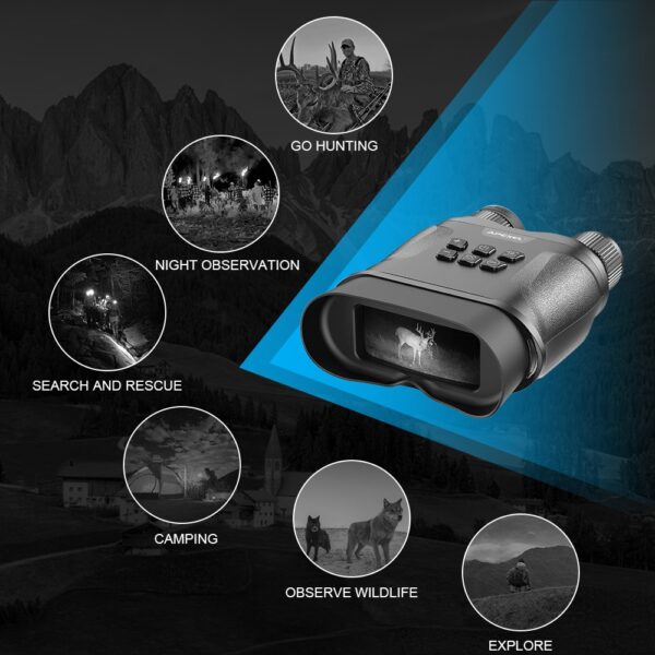 APEXEL Digital Night Vision Binoculars With Video Recording HD Infrared Day And Night Vision Hunting Binoculars Telescope 5