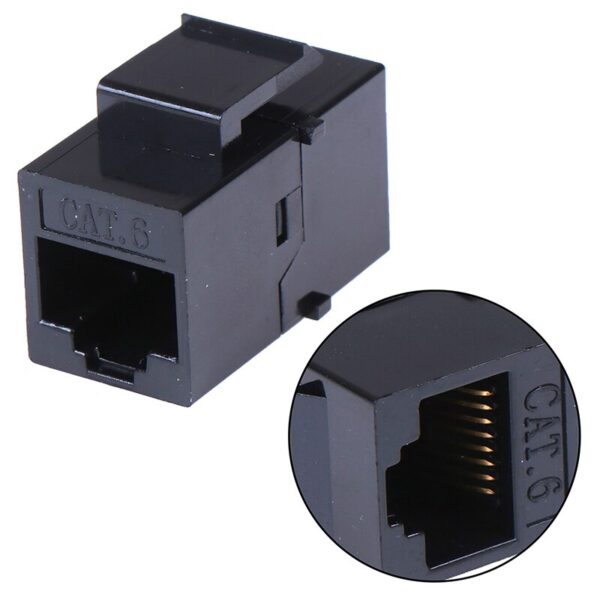 1 pcs Hot sale RJ45 Female to UTP Cat5e CAT6 keystone jack inline coupler connector adapter 3