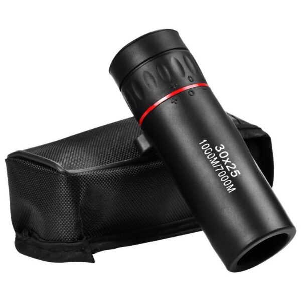 30*25 Optical Zoom Field Glasses Telescopes Clear View Red Film Hunting HD Binoculars Adjustable Focal Length or 7X Monocular 1