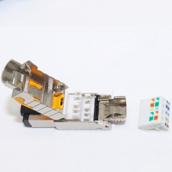 Tool-Free Shielded RJ45 Cat 8 Termination Plug Cat8 Plug / Cat8 Connector Modular for 22/23/24AWG Cable 40GB Network 5