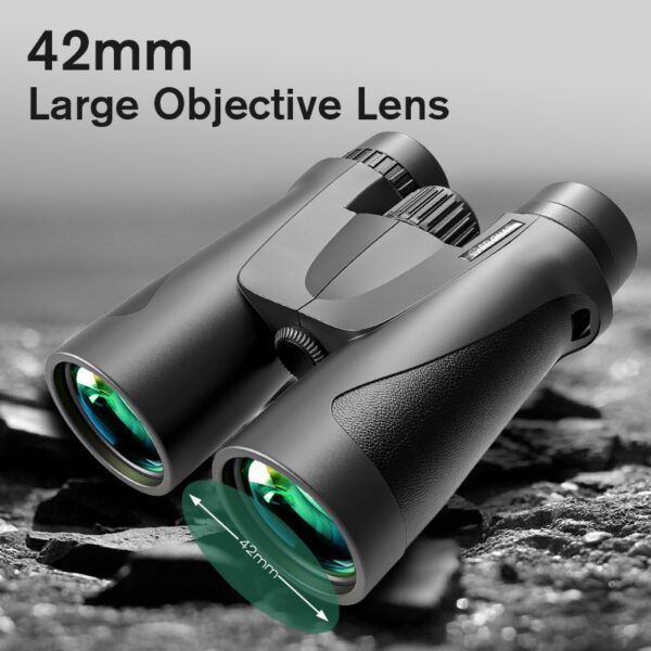 8X42 10x42 12X42 Binoculars Hunting and Tourism BAK4 Prism FMC HD Professional Powerful Military Telescope Visible at low light 3