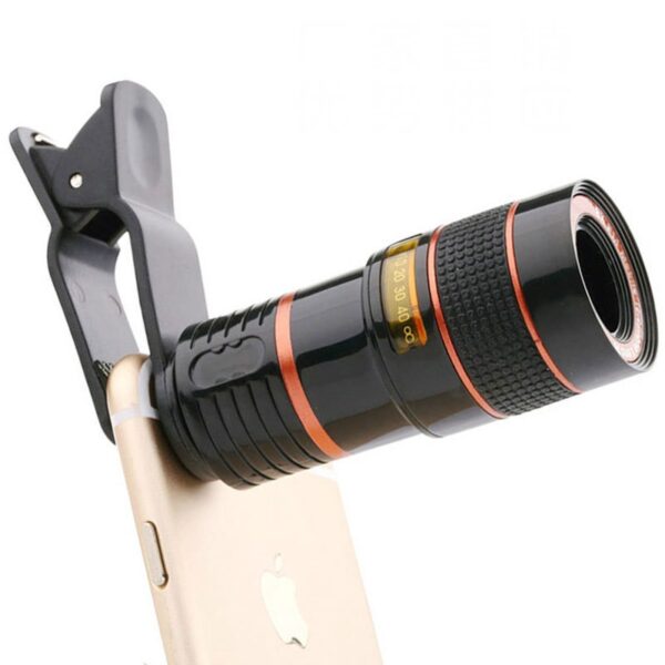 Universal 8X8 Optical Zoom Telescope Camera Lens Clip Mobile Phone Binoculars Telescope For iPhone6 Samsung HTC Huawei Xiaomi 2