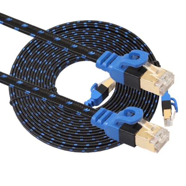 EDAL CAT7E Ethernet Internet Network Patch LAN Flat Cable Cord For Computer Laptop 0.5m/1m/2m/3m/5m/8m/10m/15m/20m High Quality 1