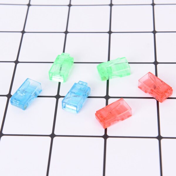 10pcs Colorful RJ45 Modular Plug Network Cable LAN Connector Plug End 8P8C CAT5 CAT5E Random Color 3